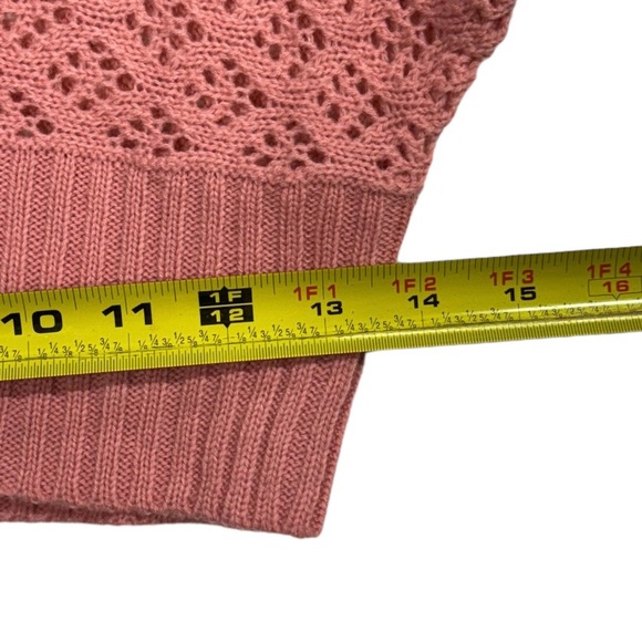 Next Era Couture size medium light pink colored cardigan styled top with buttons - Picture 4 of 7